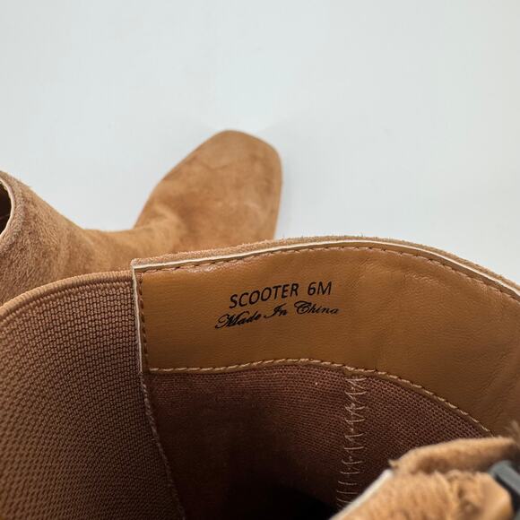NYDJ Women's Brown Suede Leather Scooter Chelsea Boots Square Toe Size 6 - Picture 12 of 12